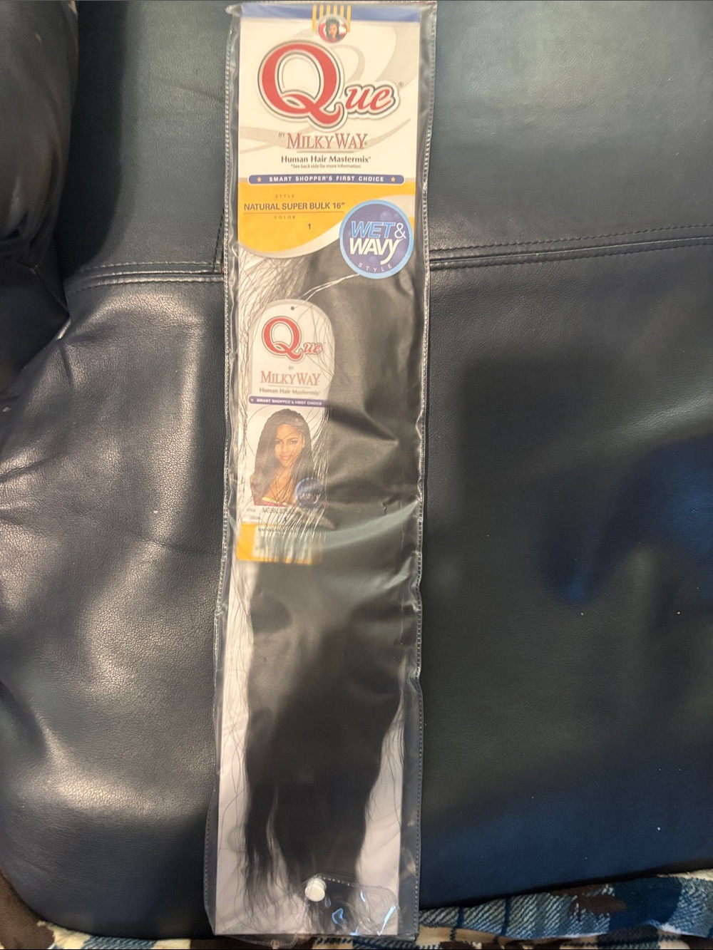 Que Wet & Wavy Natural Super Bulk Hair - Black